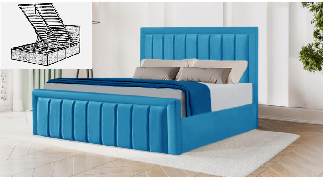 Brayden Studio Belmiro Storage Bed Teal Small Double (4')