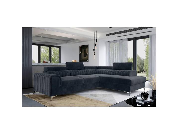 ECKSOFA Laurence DunkelgrauS:278x205cm