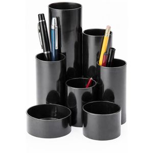 Wedo Stiftehalter 245257201, Butler Junior, Kunststoff, 6 Fächer, schwarz