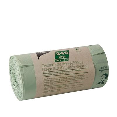 PAPSTAR 10 Kompostbeutel, Bio-Folie 240 l 145 cm x 110 cm grün