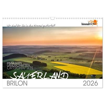 Das Sauerland bei Brilon aus der Vogelperspektive (Wandkalender 2026 DIN A3 quer), CALVENDO Monatskalender