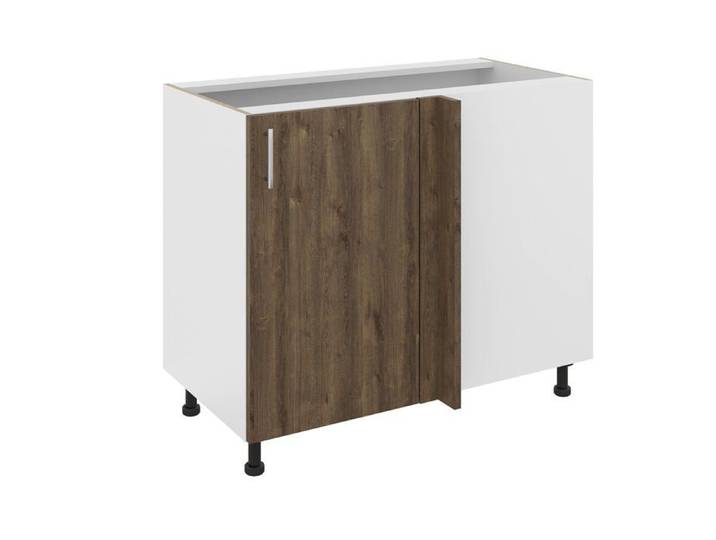 Meuble bas d'angle haaus Karo Chêne Bronze/Blanc 98 x 50 x 80 cm
