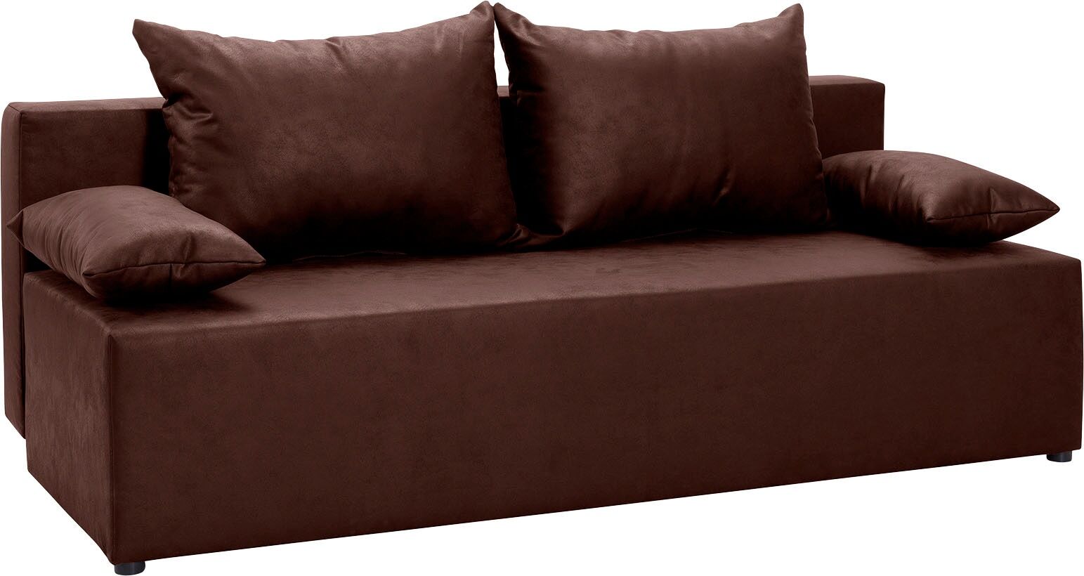 Schlafsofa EXXPO - SOFA FASHION "Exxpo Tabou, Sofabett mit tollen Optionen", braun (schwarz braun), B:193cm H:88cm T:85cm, Luxus-Microfaser (100% Polyester), Sofas, Schlafsofa, Bettfunktion,Bettkasten, wahlweise mit Liftbettfunktion und Federkern schwarz 