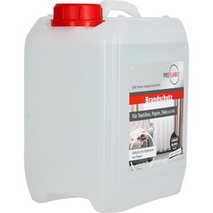 Preflamo Brandschutzimprägnierung Flammschutzmittel, für Textilien, Papier und Deko, Kanister 5 Liter