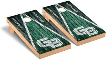 Skip's Garage Wisconsin Green Bay Phoenix Triangle Cornhole Board Set