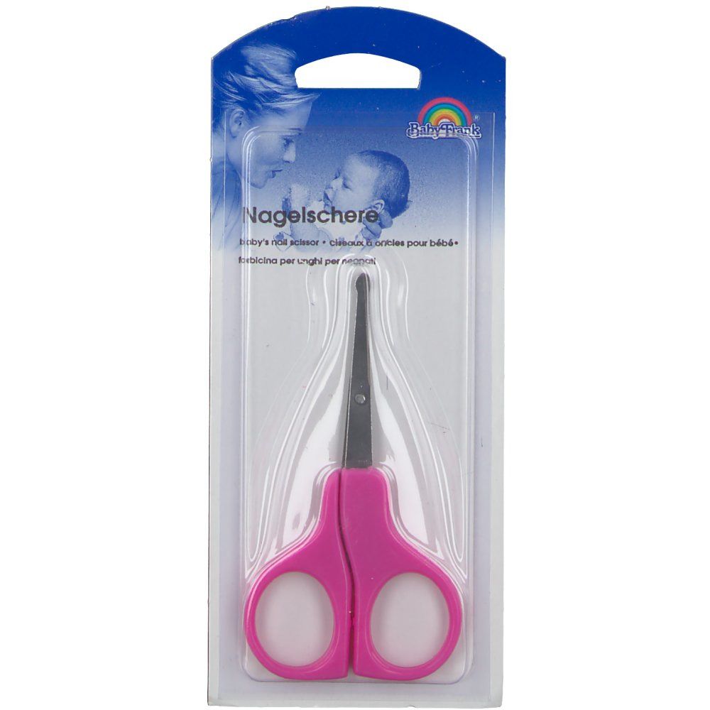 Babyschere 9 cm gebogen rosa 1 St Schere