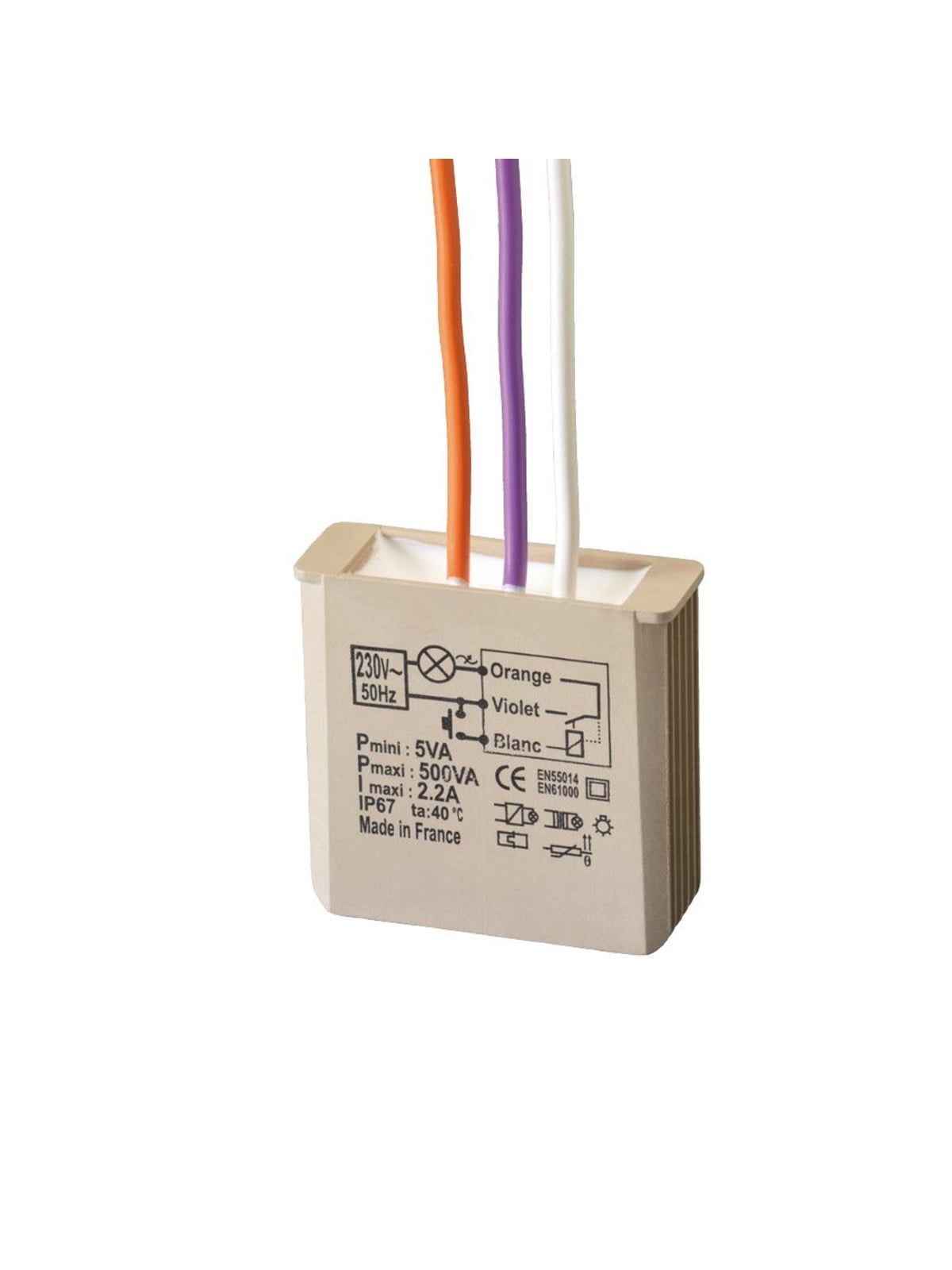 Urmet Mtr500e flush-mounted electronic toggle relay with timer