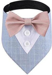 Inspire Essentials Sucado Wedding Tuxedo Dog Bandana Adjustable Pet Scarf For Parties And Events 4 m