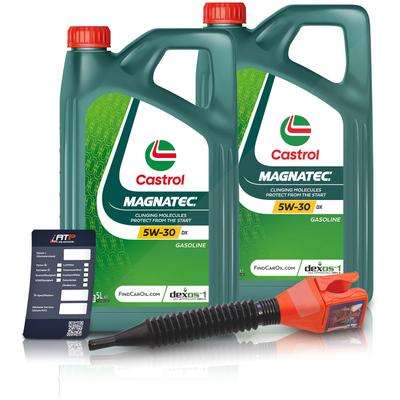 Castrol 10 L Magnatec 5W-40 DPF + Ölwechsel-Anhänger + Einfülltrichter [Hersteller-Nr. 15F913]