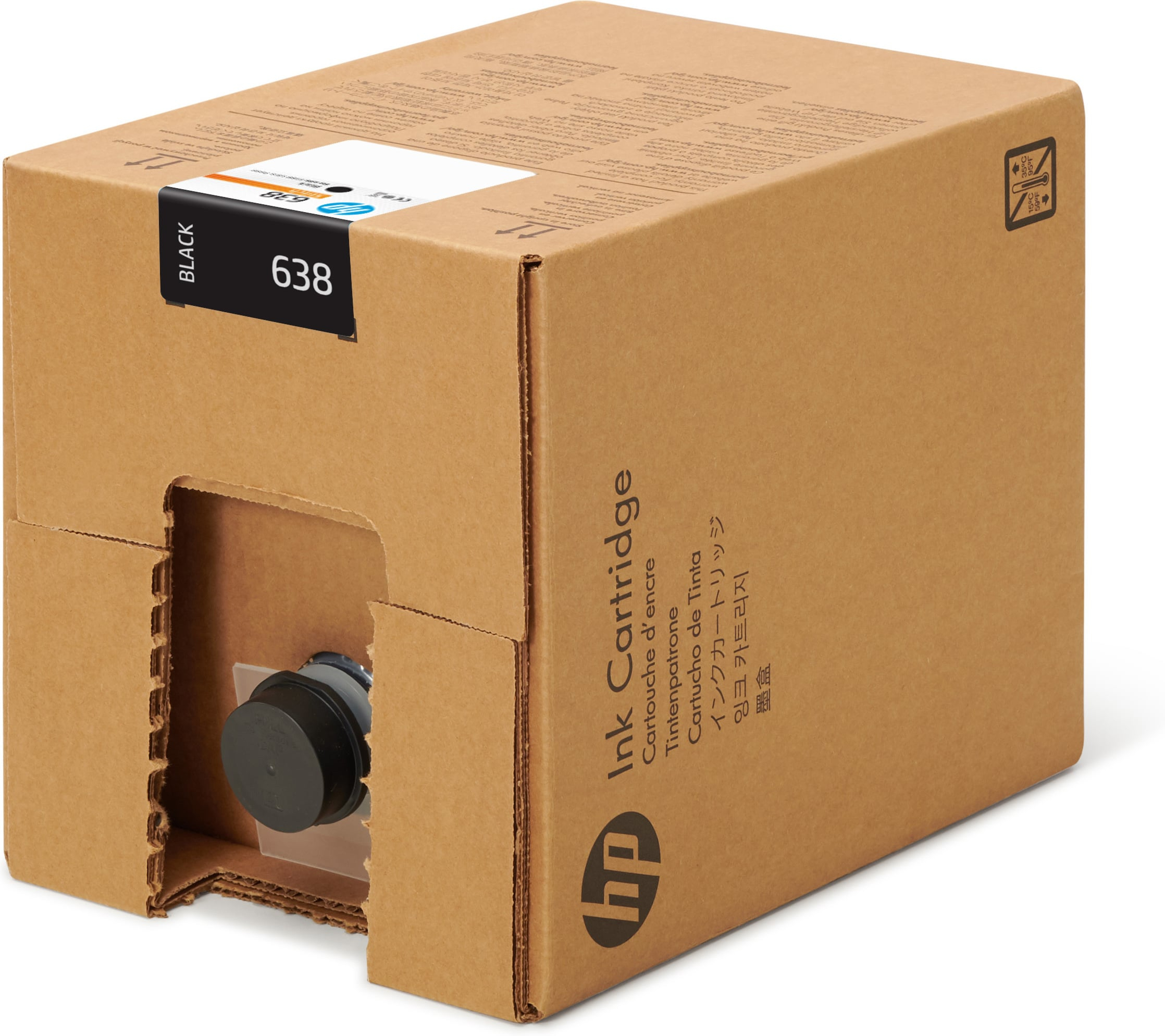 HP 638 Schwarz Stitch Druckerpatrone für Dye-Sublimationsdruck, 10 l, HP Stitch S1000 Drucker, Thermal Inkjet, Schwarz, Haus, Homeoffice, Vereinigte Staaten, Singapur, Puerto Rico, 244,5 mm
