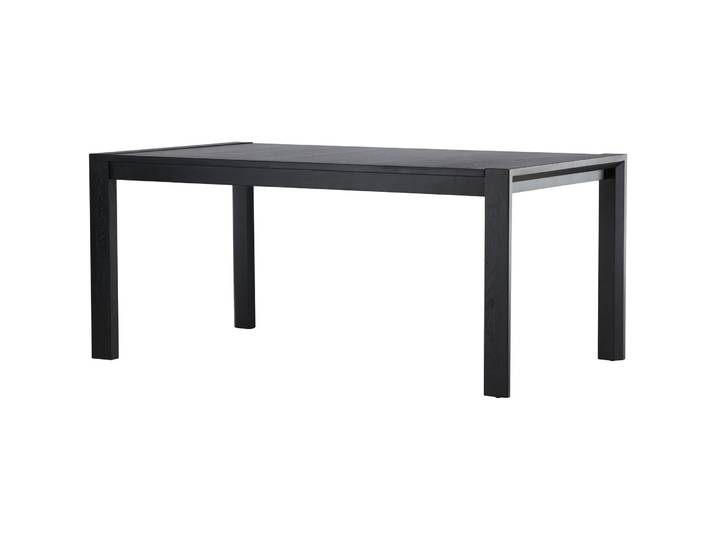 Esstisch ausziehbar Slade Eiche Schwarz Massivholz B 170 T 95 cm