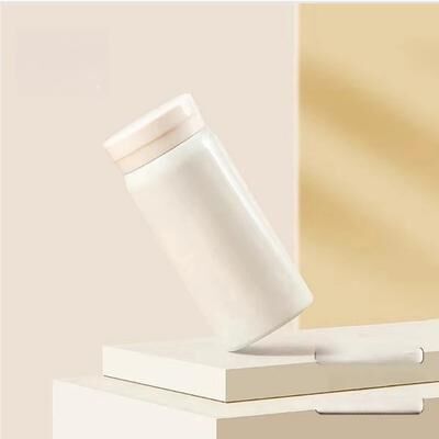 Cozy Casa Charm Mini Stainless Steel Insulated Thermos Ultra Compact Leak Proof Portable Water Bottle white
