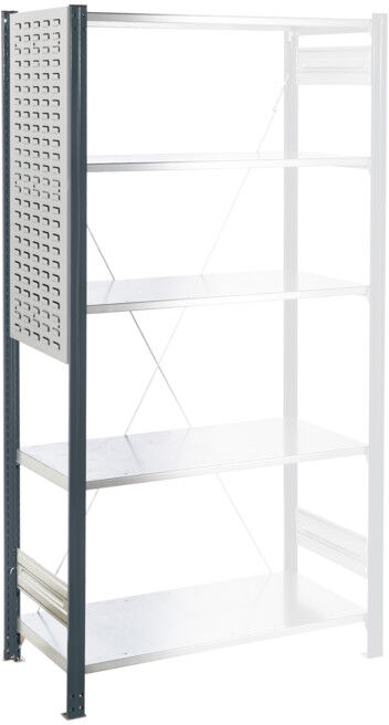Kappes Regalseitenwand RasterPlan Schlitzplatten H1000 x B450 mm inkl. Befestigung RAL 7035 (4202.02.3013)