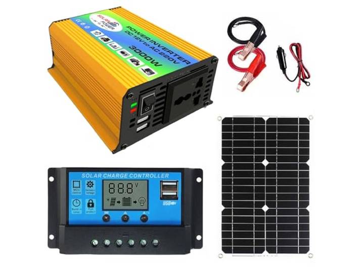 3000-W-Off-Grid-Solar-Kit mit wasserdichtem 18-W-Panel und 30-A-Controller for Wohnmobile und Boote