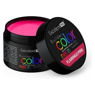 Excellent PRO Builder Color Neon With Thixotropy Building Gel Flamingo Pink 15g (5903900439893)
