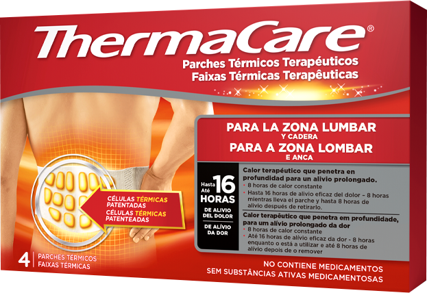 Thermacare Faixas Térmicas para Zona Lombar e Anca 4 unidades