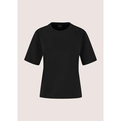 Kurzarmshirt MADELEINE "Shirt Baumwollshirt im Komfort-Fit", Damen, Gr. 44, schwarz, Shirts
