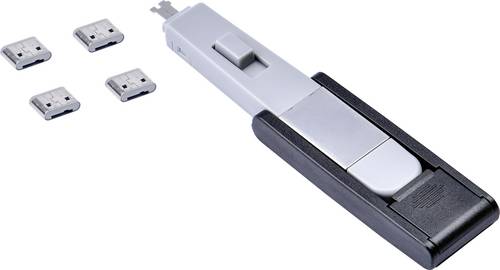 Renkforce Port Schloss Schlüssel RF USB-C Lock Basic Set + Key Grau-Schwarz RF-7552042