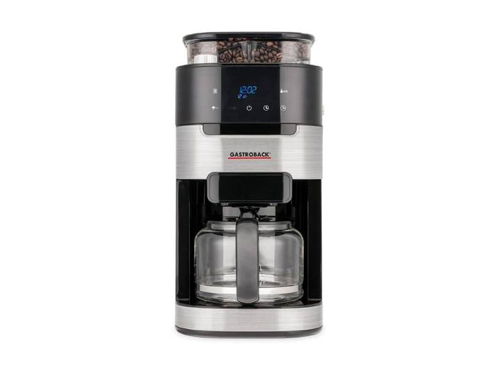 GASTROBACK Filterkaffeemaschine Grind & Brew Pro Thermo , schwarz (schwarz, silberfarben), Kaffeemaschinen, Filterkaffeemaschine