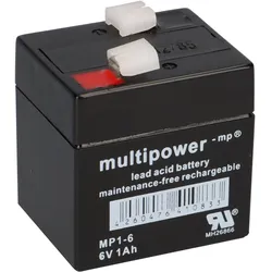 Multipower MP1-6 AGM Bleiakku 6V 1Ah – F4,8 mm