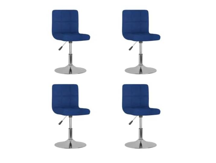 Coespram Drehbarer Esszimmerstuhl 4er Set Blau Stoff Höhenverstellbar Modernes 4er Set Polsterstühle mit weichem Schaumstoff und stabilem Stahlfuß, flexibel anpassbar für Küche und Essbereich.