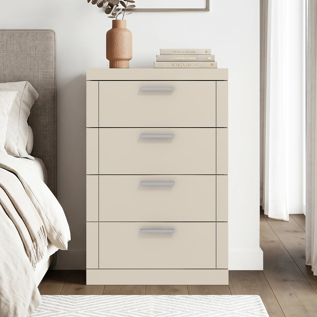 Latitude Run® Kimberley 4 Drawer Chest of Drawers Natural 91.6cm H X 59.6cm W X 35.2cm D