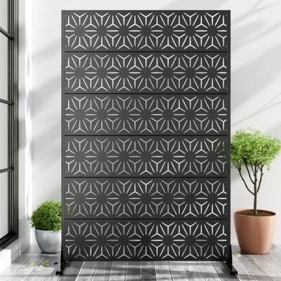 Dovelina Metal Privacy Screen Outdoor Privacy Screen Outdoor Privacy Panel - 72*47