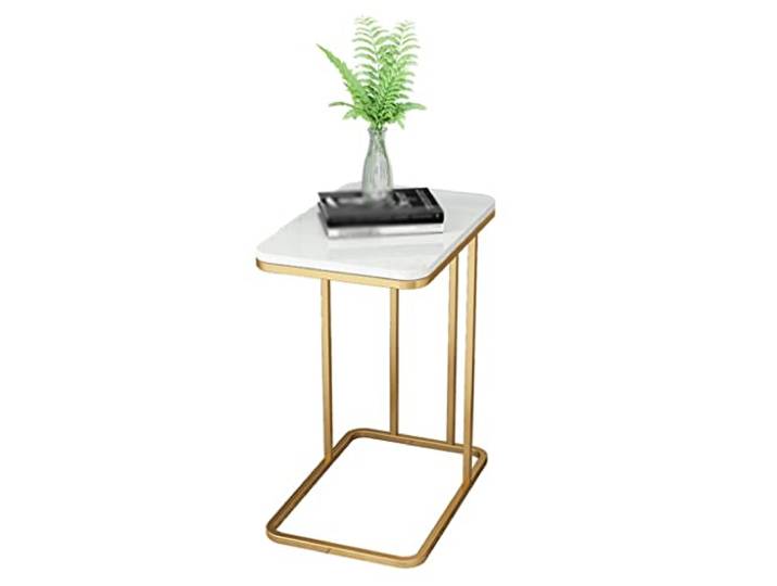 BDSDFSA Beistelltisch, Kleiner schlanker Beistelltisch kleine Räume, Sofa, Couch und Bett(Gold,B)