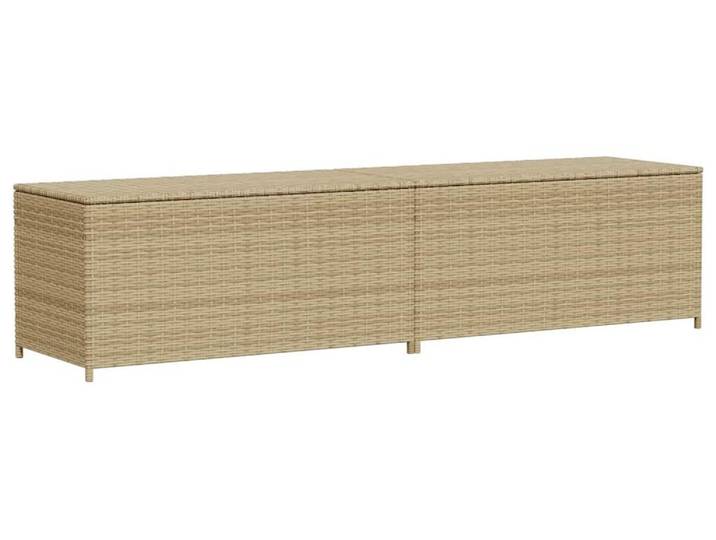 Coffre de jardin Beige 469L Poly Rattan