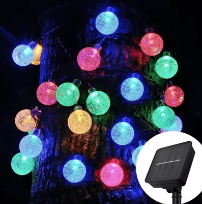 Inspire Curations Solar Bubble Ball String Lights For Outdoor Garden Decor colorful 5m 20leds