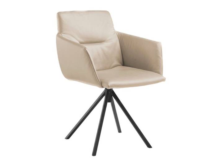 Musterring JustB! SP500 Armlehnstuhl in Leder mit Stativgestell