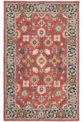 StyleHaven Style Haven Ava Hand-tufted Wool Loop-pile Traditional Bordered Area Rug