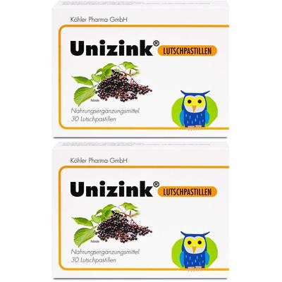 Unizink Lutschpastillen 2x 2x30 St Pastillen