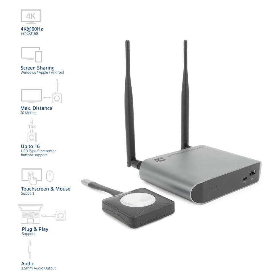 ACT Aero 4K Wireless Presentation System (20 m) (AC7960)