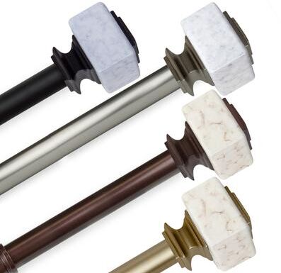 InStyleDesign Gabriella 1 inch Diameter Adjustable Curtain Rod