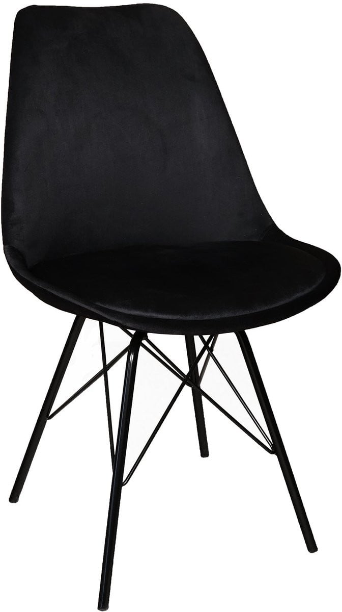 Eetkamerstoel Viga zwart velvet