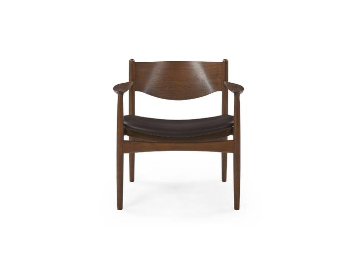 Struct Loungesessel, Leder mokka
