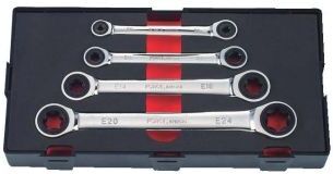 FORCE K50411 Ratschen-Doppelringschlüsselsatz