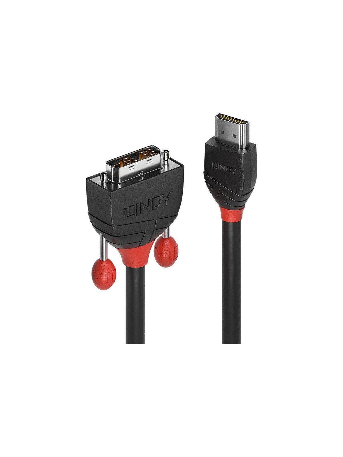 Lindy Black Line adapter cable - HDMI / DVI - 1 m