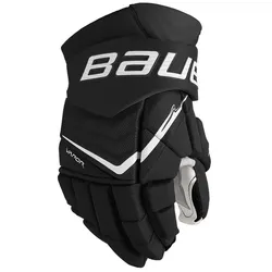 BAUER Vapor FLYLITE Eishockeyhandschuhe Junior – 10–11 Zoll, sechs Farben | 10 Zoll schwarz/weiß