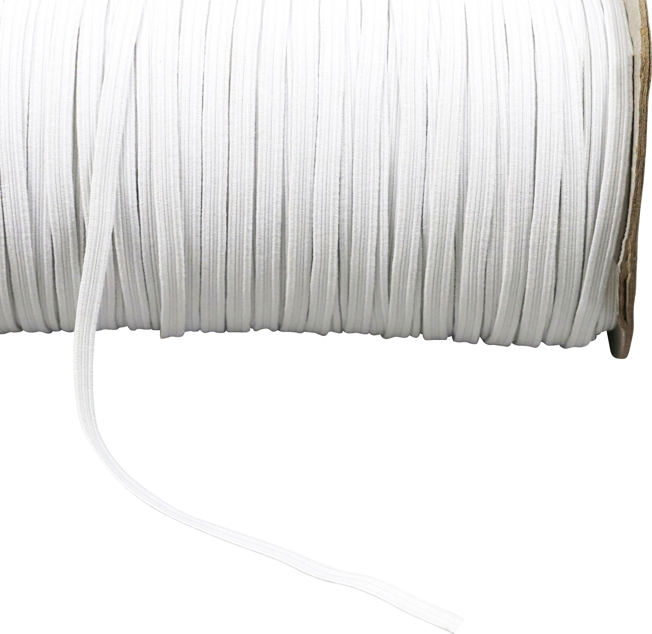 SPRINTIS Goma elástica plana 5 mm blanco   130 m, plástico, caucho