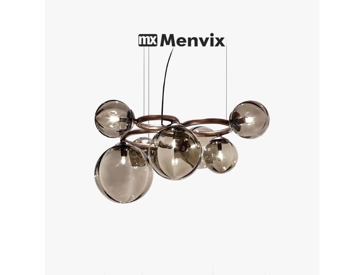 Lustre Led moderne boule de verre réglable pour escalier salon lampes suspendues décor à la maison éclairage Suspension Design Lustres