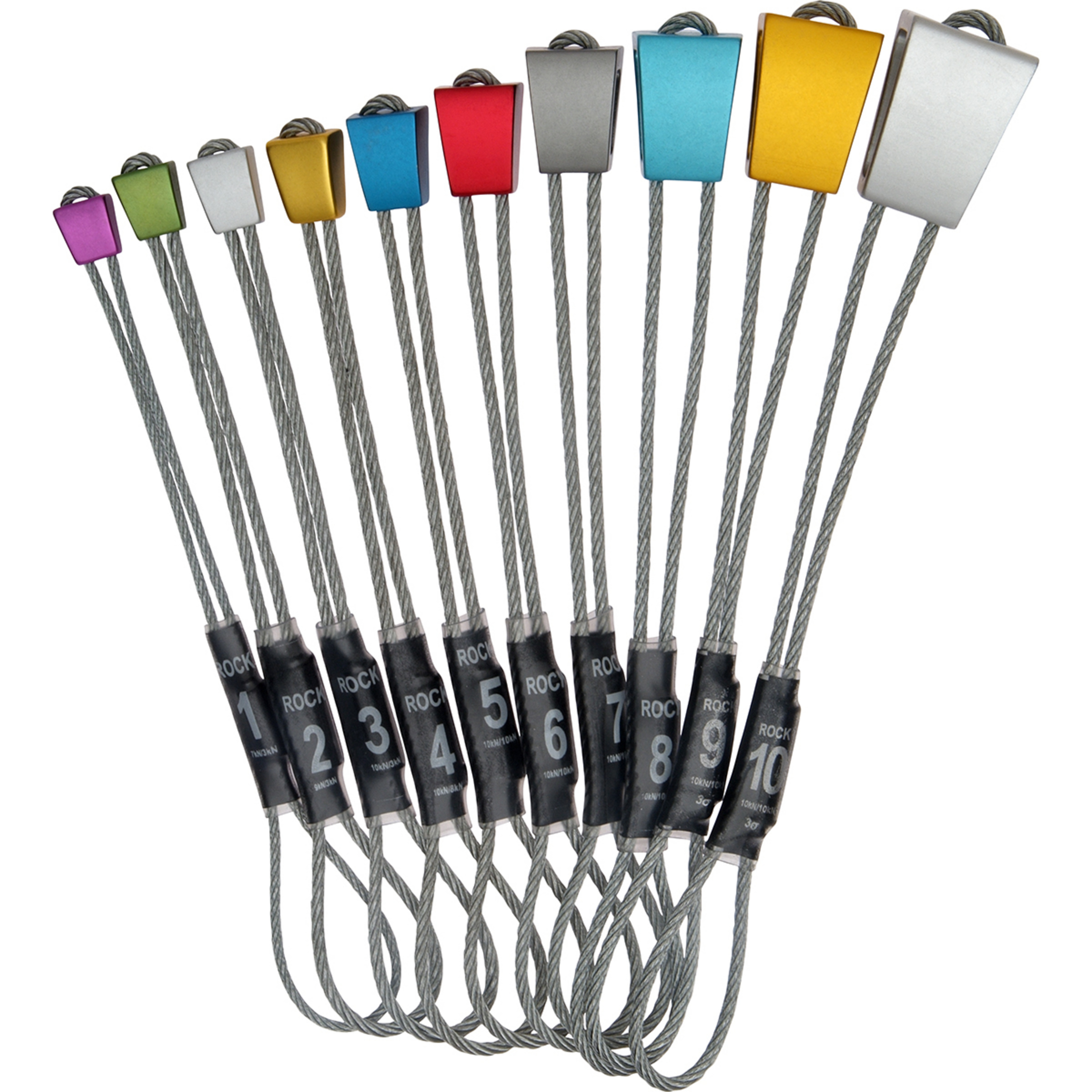 Wild Country Rock on Wire Set 1 - 10 Klemmkeile weiss Alpinklettern