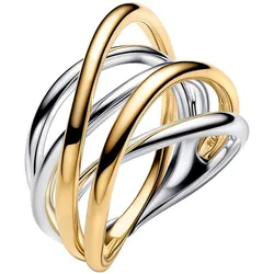 Pandora 164673C00 Damen-Ring Zweifarbig Verschlungene Bänder, 52/16,6