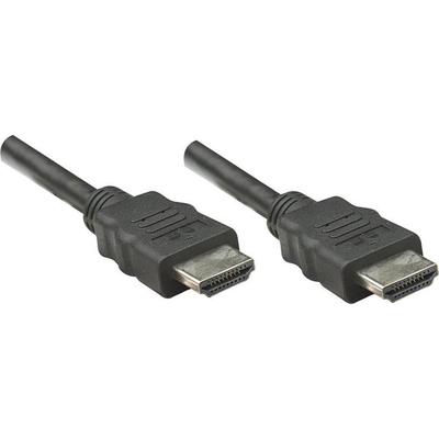 Manhattan HDMI Anschlusskabel HDMI-A Stecker, HDMI-A Stecker 1.00 m Schwarz 323192 Folienschirm, Geflechtschirm HDMI-Kabel