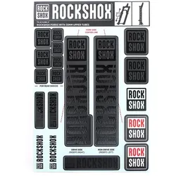 ROCKSHOX Sticker Decal Set für 35 mm Federgabel | farbig