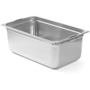 Hendi GN-Behälter ProfiLine, 803240, GN 1/1, 14 Liter, Edelstahl, silber, mit Griff, Tiefe 100mm