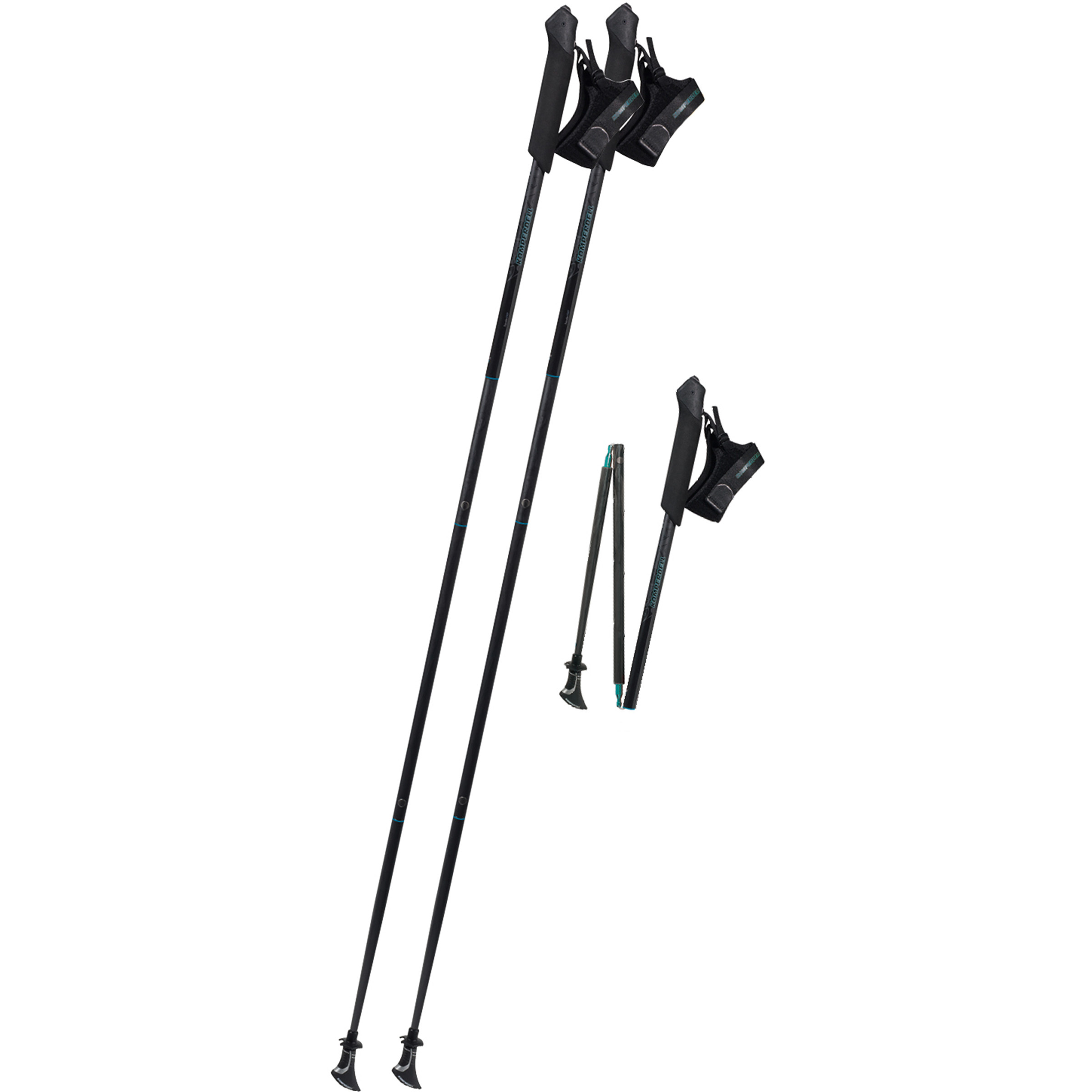 Komperdell Traveleller FXP Trekkingstöcke Wanderstöcke & Trekkingstöcke schwarz Größe 135CM Nordic Walking