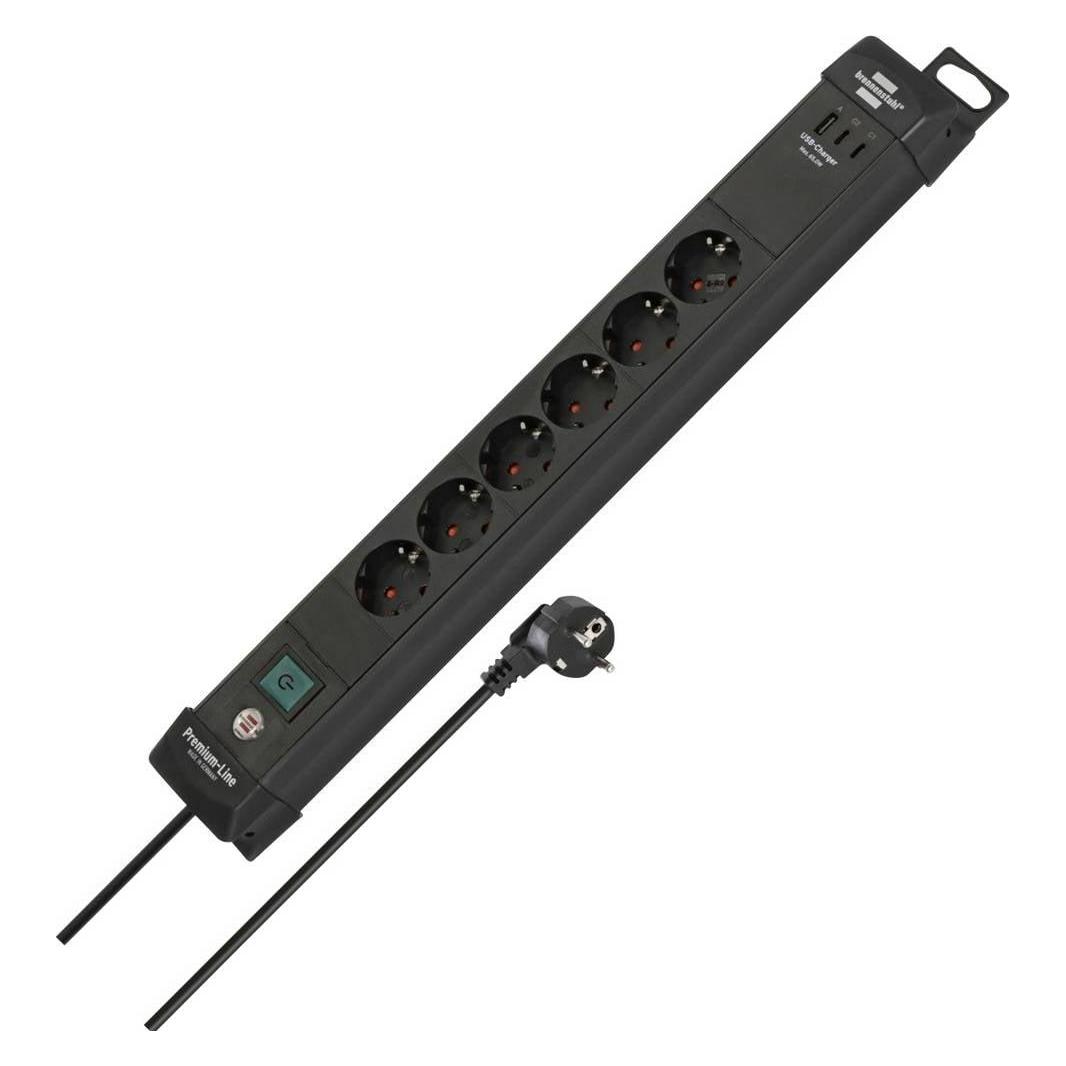 Brennenstuhl Ciabatta Elettrica PremiumLine (6x, CEE 7/3, USB-A, USB-C, 3 m) (1951160613)
