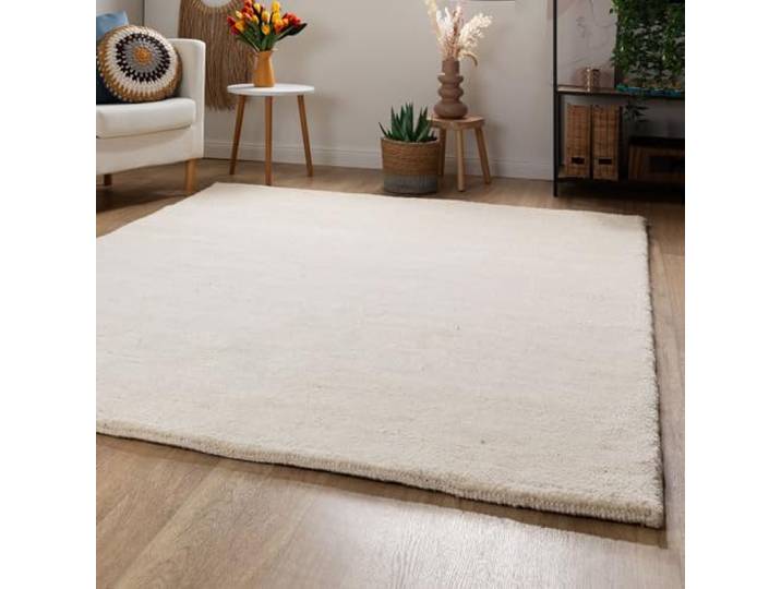 Steffensmeier Berber Teppich Taza Schurwolle, Jaspe, Größe: 90x160 cm, Original aus Marokko, Teppich für Wohnzimmer, Schlafzimmer